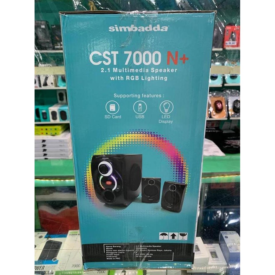 Speaker Simbadda Cst 7000N Plus Mic Led Display With Remote New Stok