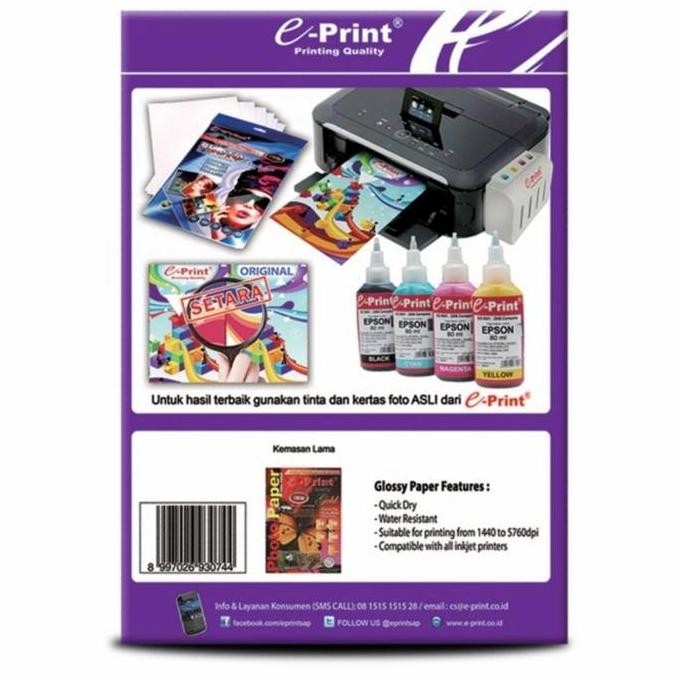 

Kertas Foto E Print Silky Gold 260 Gsm A4 Isi 20 Lembar/Foto Silkydoff Best Seller