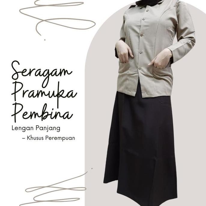 Tersedia Baju Pramuka Katrina Pembina Cewek Lengan Panjang ( MERK SERAGAM )