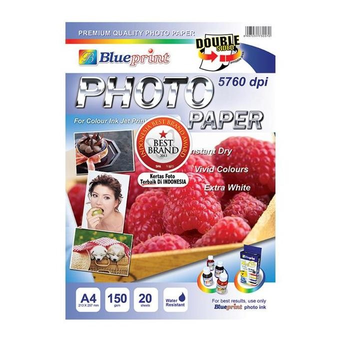 

Blueprint Bp-Dsga4150 Kertas Photo 2 Sisi A4 150Gsm - Photo Paper Promo