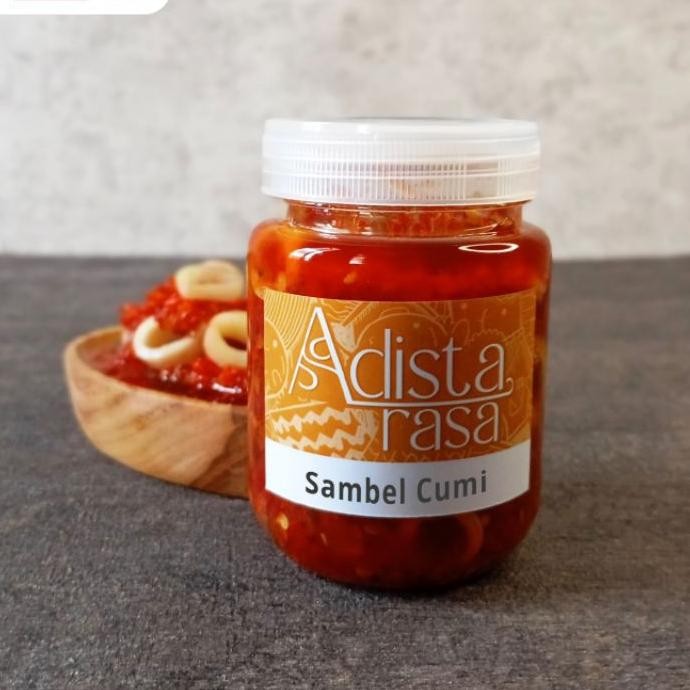 

Sambal Cumi Asin Pedas Gurih Praktis Siap Makan Kemasan Botol 200 Ml