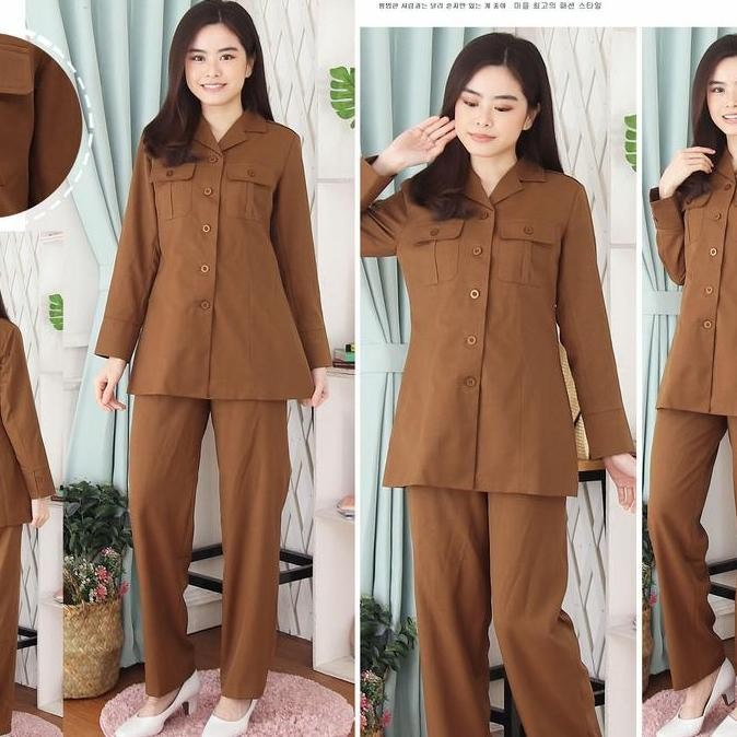 Tersedia Blazer Wanita Seragam Asn,Pns Pemda Aceh Model 7005 Set Celana