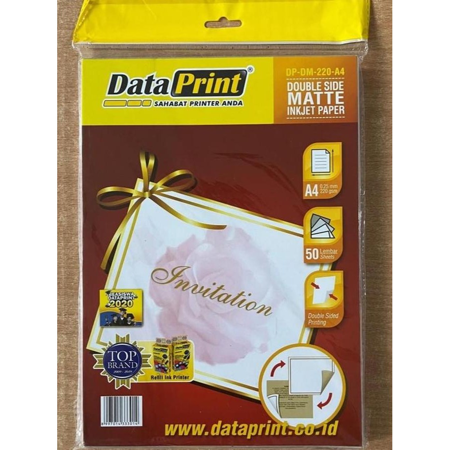 

Kertas Foto Data Print Double Side Matte Inkjet Paper A4 220Gsm Terbaru