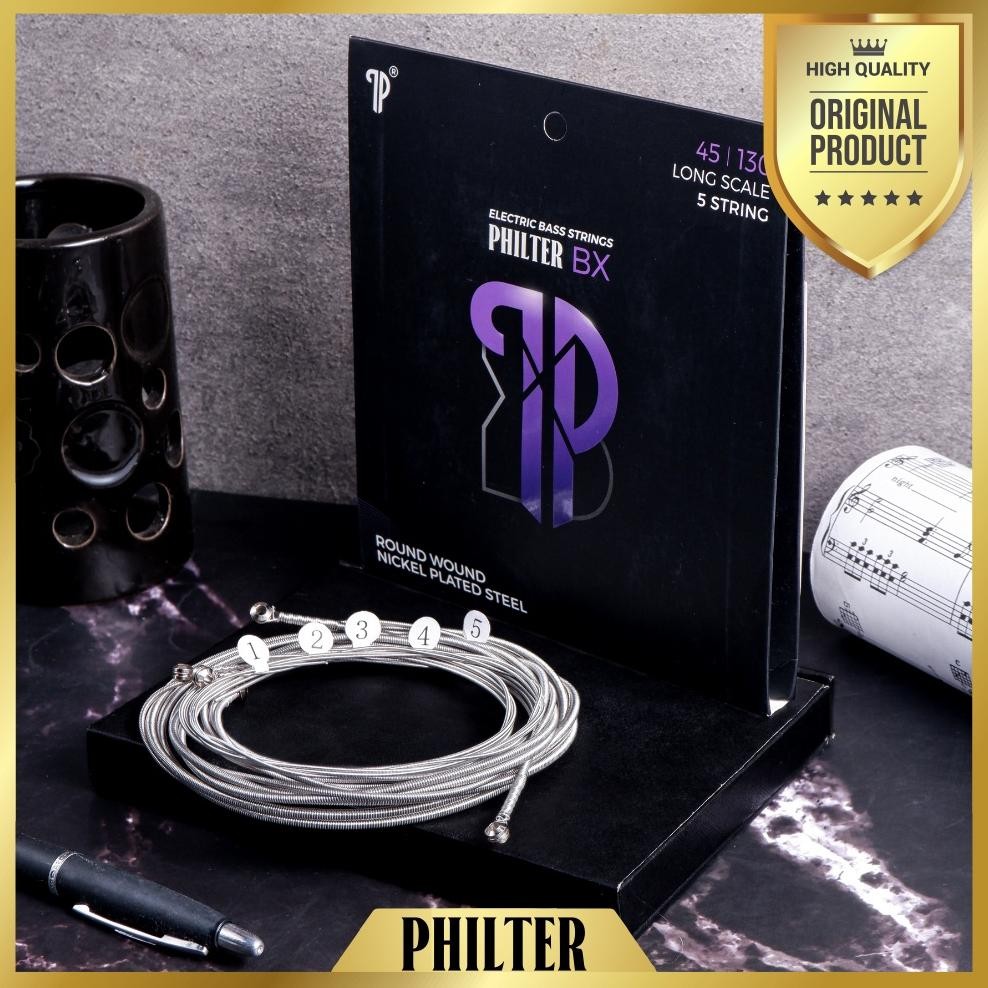 Senar Gitar Bass 4 dan 5 Senar Philter BX Original