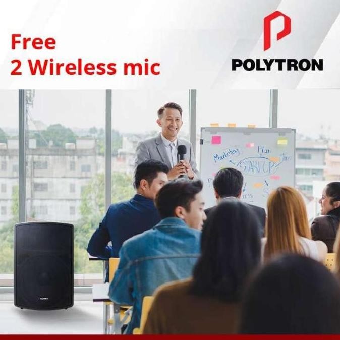New Trolley Portable Speaker Bluetooth+Radio Polytron 15"Inchi *Medan* New Stok
