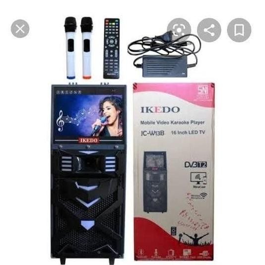 Speaker Ikedo Jc W13B 16 Inch Led Tv Video Karaoke Player New Stok
