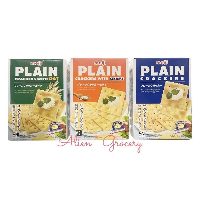 

PJ MEIJI Plain Cracker With Oat Sesame Wijen Biskuit Diet 104gr