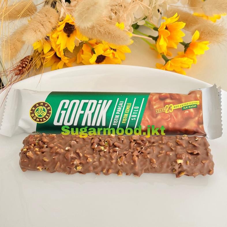 

PJ READY STOCK Gofrik Wafer Coklat Isi Kacang Pistachio 33gr Turki