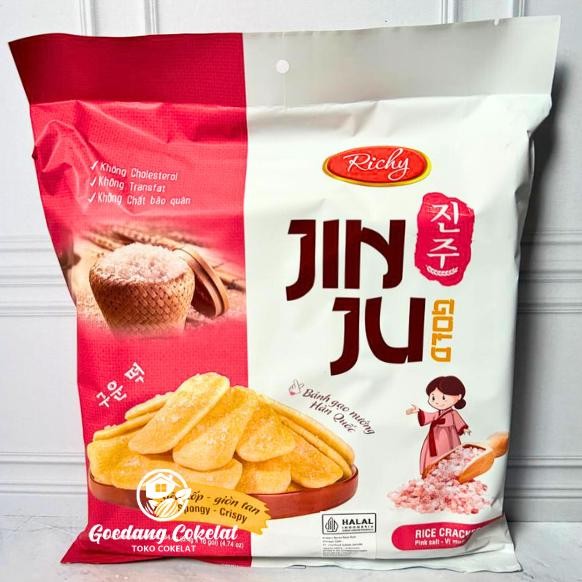 

PJ Richy JINJU JIN JU Rice Crackers Krekers Beras Rasa Pink Sea Salt BBQ Pepper Steak Honey Madu 134.4g / 100g