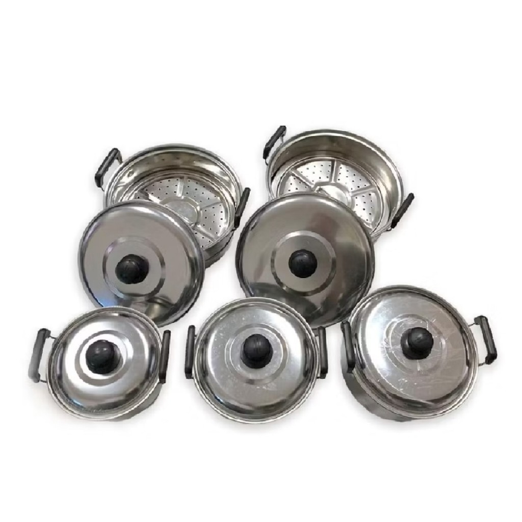 BMN SS 168-S II PANCI SET 5 IN  1 STEAMER TUTUP STAINLESS HIGHPOT 5IN 1 / COOKWARE SET