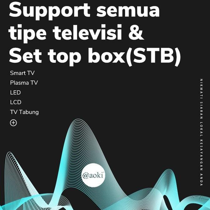 Aoki Antena 2 Tv Digital Luar Dalam Indoor Outdoor At3000 Kabel