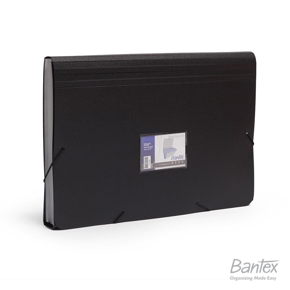 

Bantex Expanding File PP Folio Black #3601 10