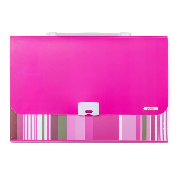 

Bantex Fancy Stripes Expanding File (13 Pocket) Folio Pink 3608 19