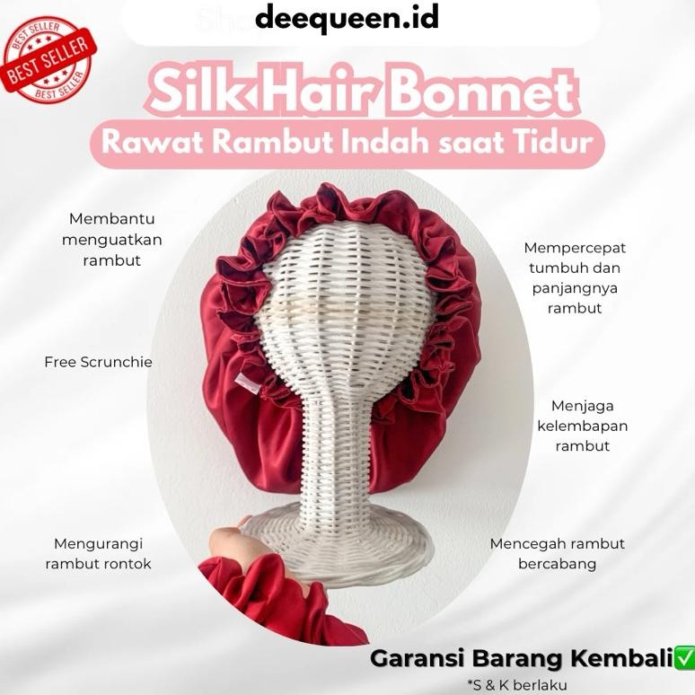 HAIR BONNET SILK  PREMIUM satin bonnet - Hair bonnet silk / hair bonnet berkualitas High AST