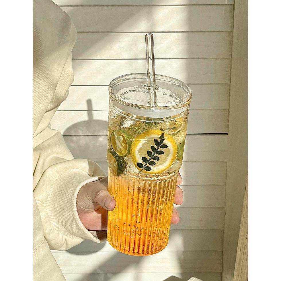 Terlaris BIG GLASS TUMBLER/Gelas Tumbler Kaca Estetik/Gelas Tumbler Korea Style/Gelas Tumbler Home C