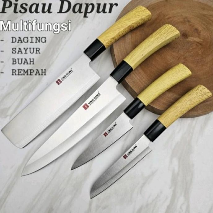 (Expert) Pisau Dapur Stainless Chef Knife Ying Guns