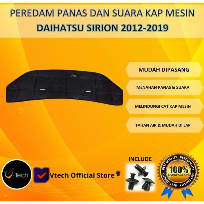 VTECH Peredam Panas dan Suara kap Mesin Daihatsu Sirion 2012-2019