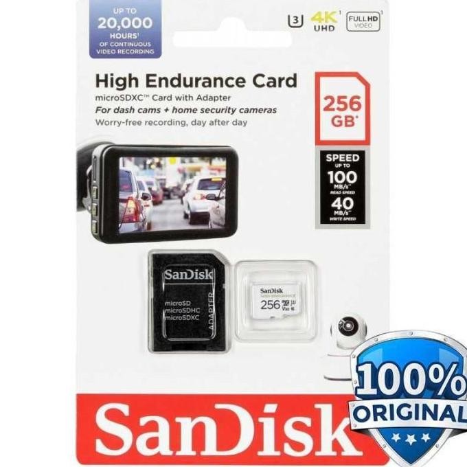 Sandisk Microsd 256Gb/ Micro Sd 256 Gb High Endurance Video Monitoring New Stok