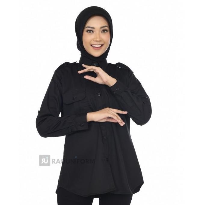 Tersedia Kemeja PDL Wanita/Baju PDL Wanita/Seragam PNS Putih/Baju PDL Custom Bordir