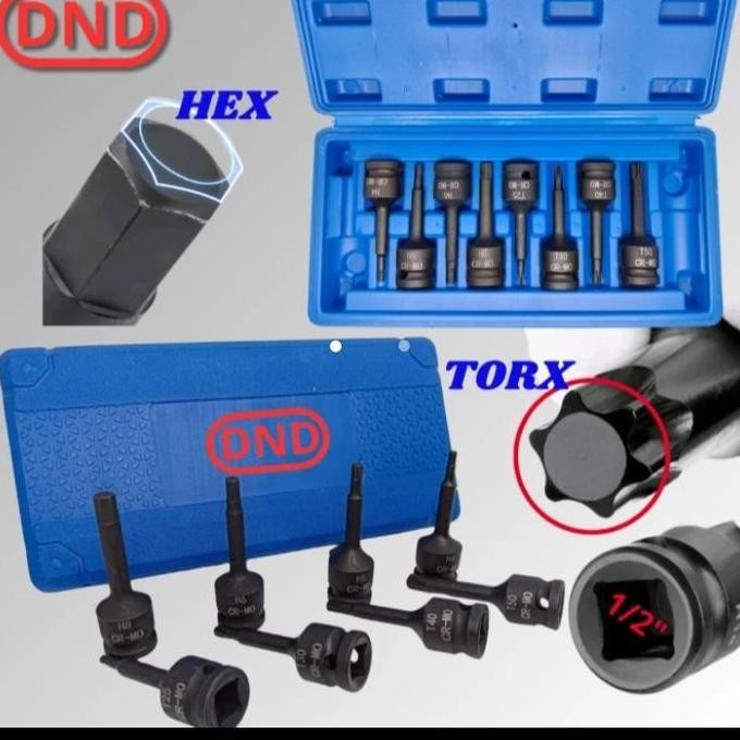 kunci socket impact DND Torx Hex mata sock L murah