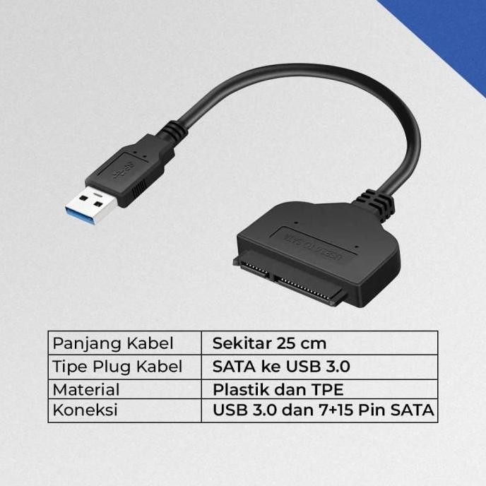 ready Kabel Konektor USB 3.0 SATA Hardisk PC HDD Internal Eksternal