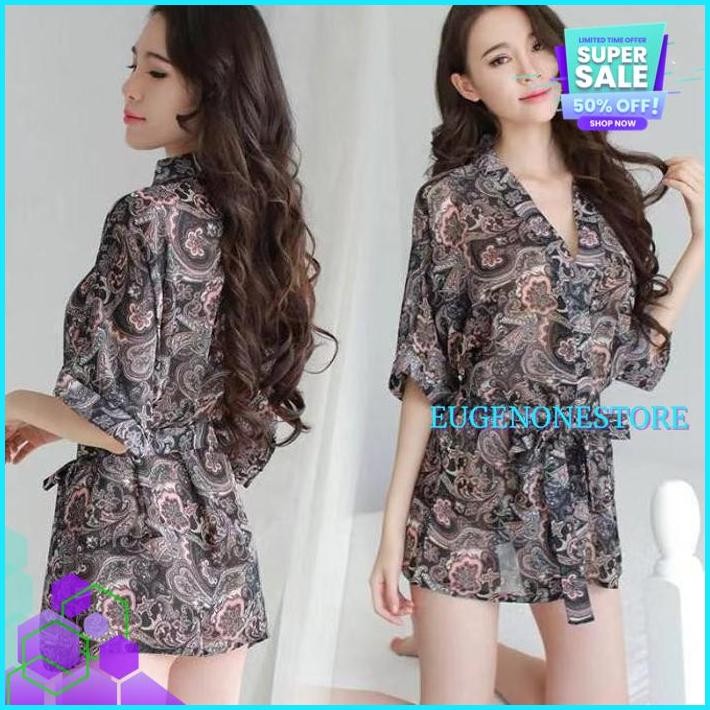 PIYAMA MOTIF BATIK SEXY LINGERIELINGERIE KIMONO BAJU TIDUR SEXY WANITA LINGERIES PIYAMA MOTIF BATIK 