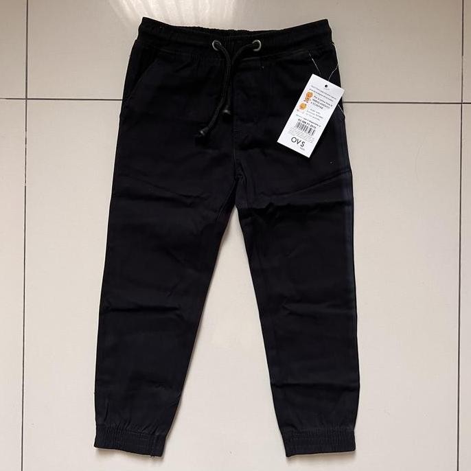 Tersedia Celana Panjang Jogger Anak Laki Laki OVS Black
