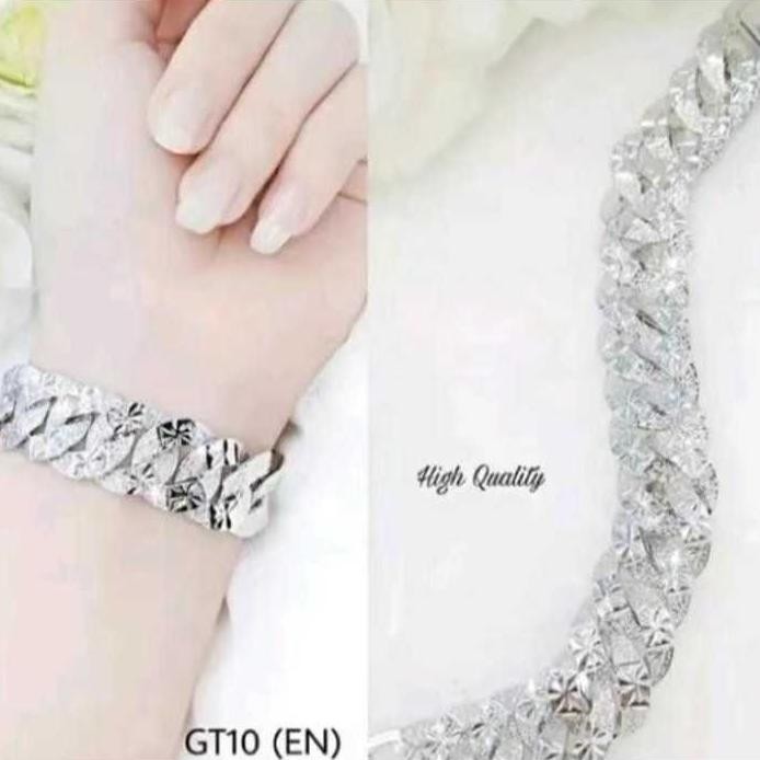 Gelang sisik naga silver titanium 003 AST