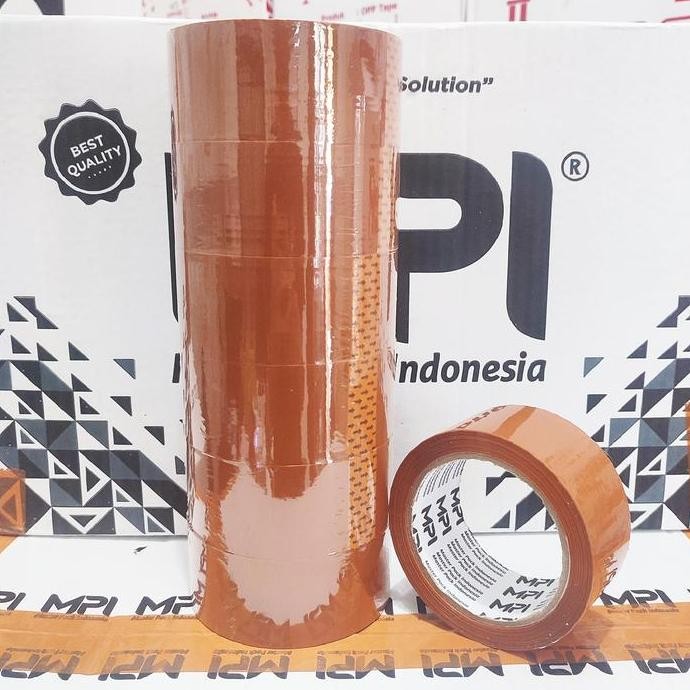 

Ready Stock 1 Slop / 6 Pcs - Lakban Coklat Mpi 45 Mm X 100 Yard - Lakban Packing Super Rekat