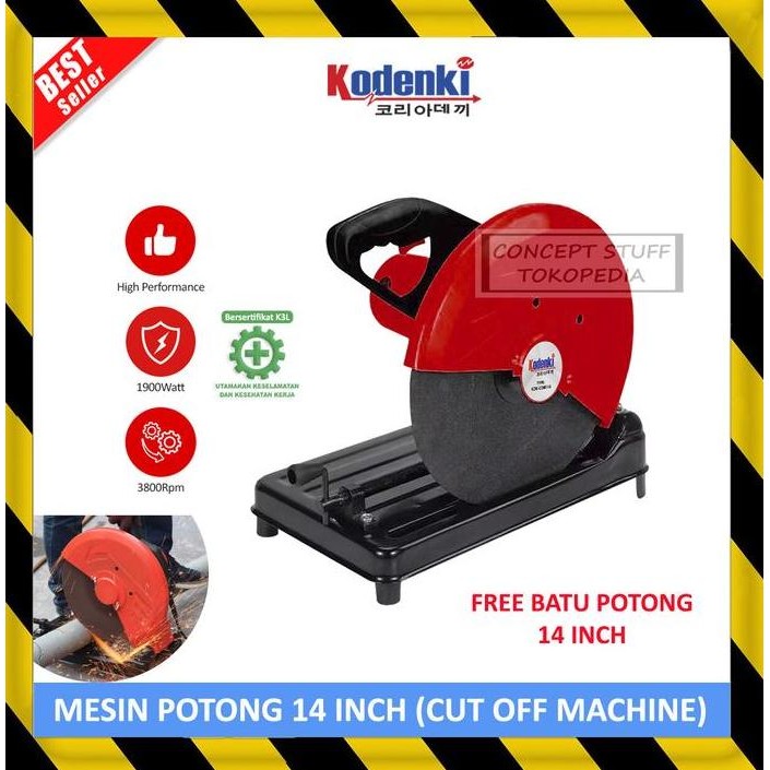 CUT OFF CUTTING WHEEL MACHINE CHOP SAW MESIN GERINDA GURINDA GRINDER DUDUK CUT OFF ALAT GERGAJI FREE
