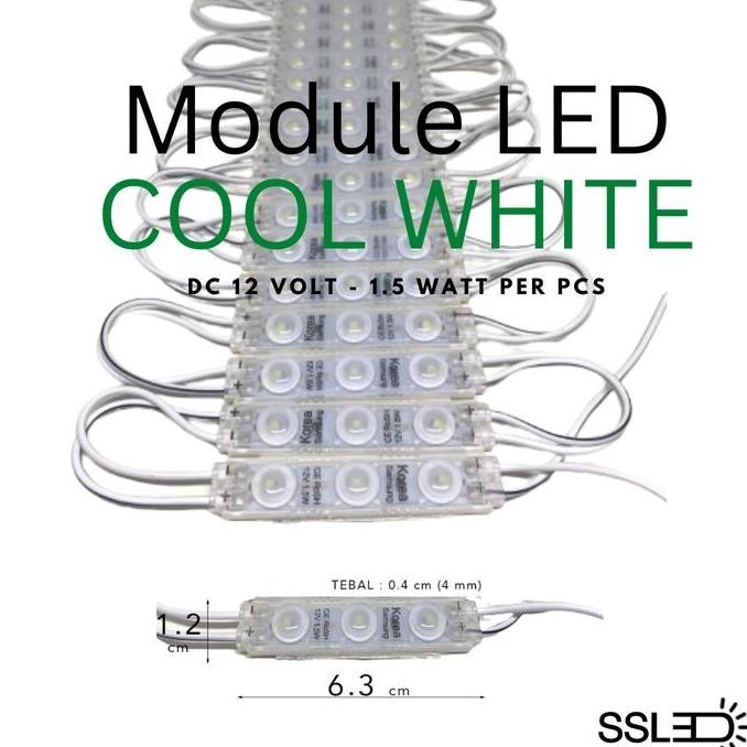 Murah Lampu Led Modul Samsung 3 Mata 2835 1.5 Watt Dc 12 Volt Module 1 Pack