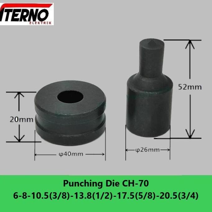 

ready Mata Punch Dies CH-70 Mata Pon 6mm 8mm 10.5mm 13.8mm 17.5mm 20.5mm