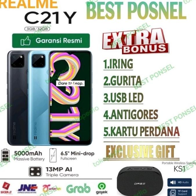 Realme C21Y Ram 3/32 Gb | C21Y 3/32 | C21Y 4/64 Garansi Resmi Realme