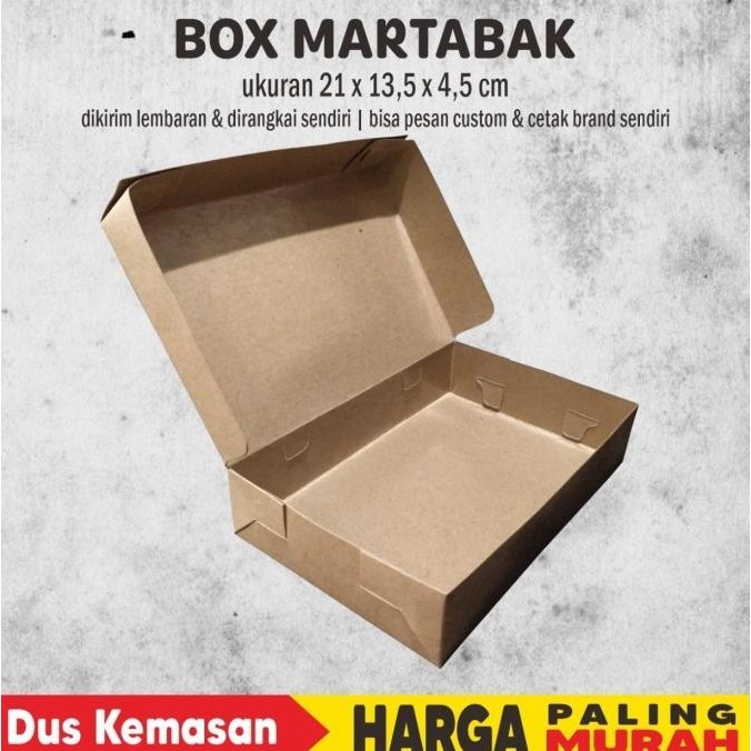 (Expert) KOTAK MARTABAK / BOX MARTABAK KRAFT LAMINASI POLOS