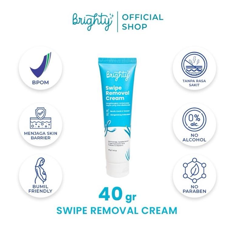 Brighty Swipe Removal Cream Waxing Ketiak Perontok Bulu Permanen Pencukur Bulu Kemaluan Sugar Wax Ha