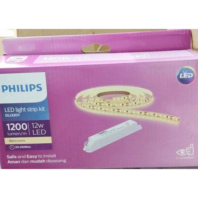 Promo Led Strip Philips 5M + Travo 12W Warm White Led Strip Philips Sni