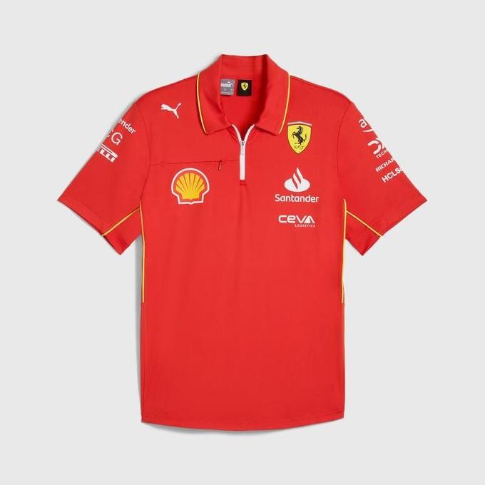 Scuderia Ferrari F1 2024 Pro Team Polo. Kaos Polo Pria Formula 1