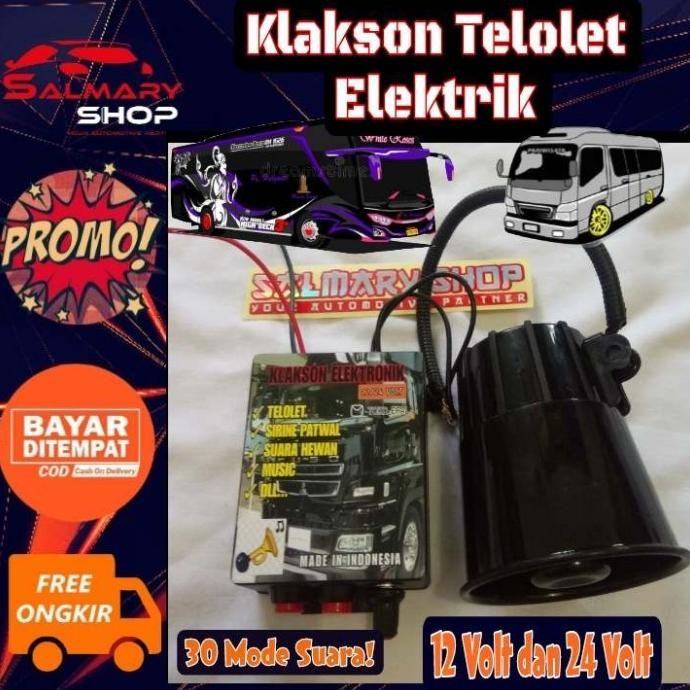 [Expert] Klakson Telolet Basuri 24 Volt 24v 12 Volt 12v Bis Bus Truk Canter ELF