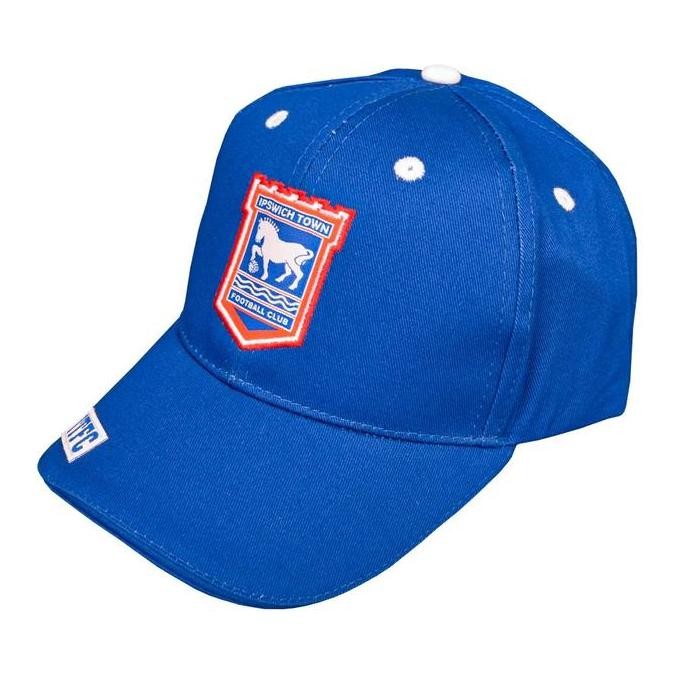 IPSWICH TOWN FC Adult Match Cap Blue. Topi Unisex Pria Wanita