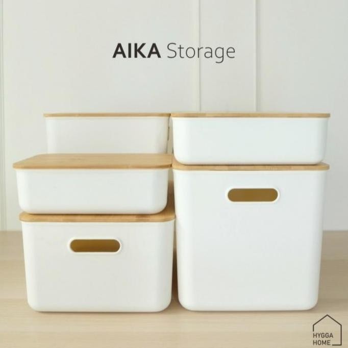 

Terlaris Aika Storage Handle With Bamboo Cover / Tempat Penyimpanan Putih