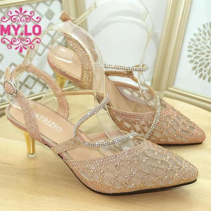 Tersedia SEPATU PESTA WANITA HEELS WEDDING SHOES NIKAH SESERAHAN LAMARAN PREMIUM MEWAH IMPORT High C