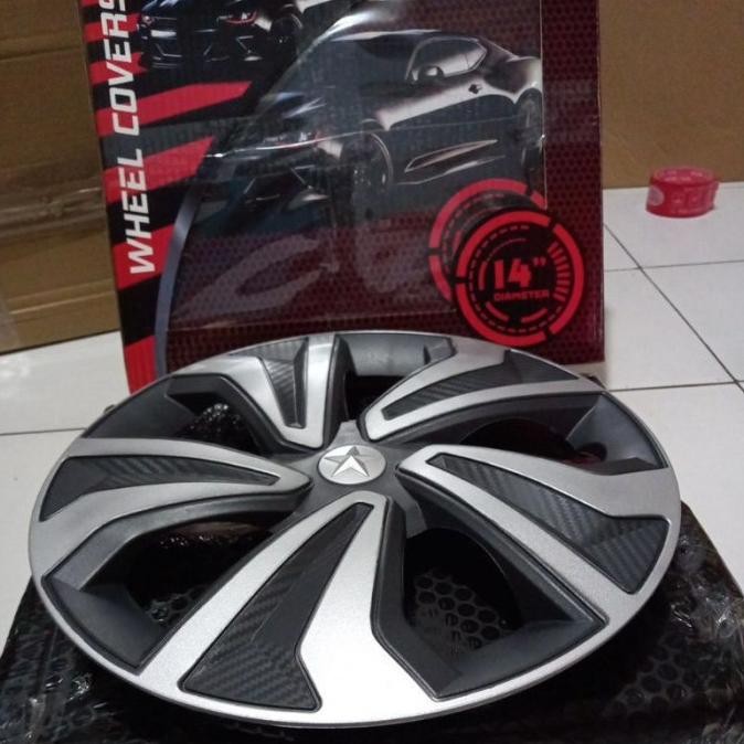 [Expert] KVSH14-Wheel cover dop velg ring14 silver hitam isoka