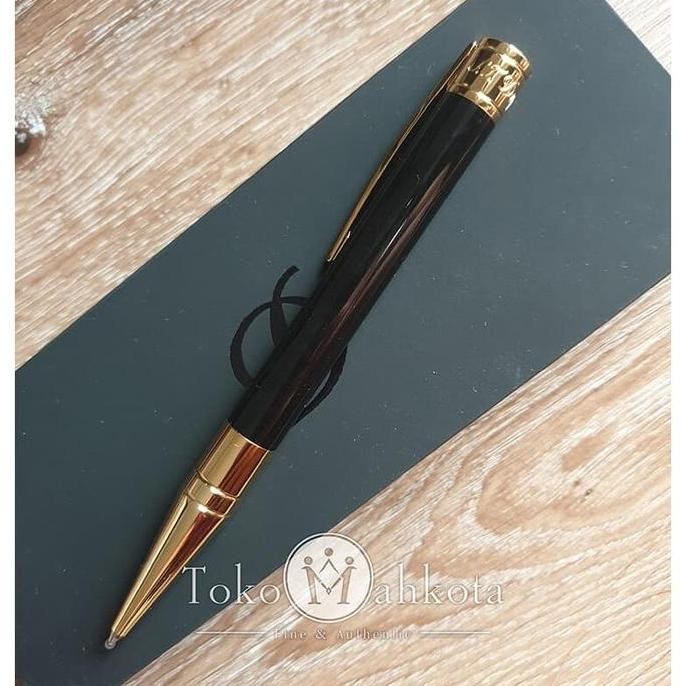 

TERLARIS - Ballpoint / Pulpen ST Dupont D-Initial Black Gold 265202