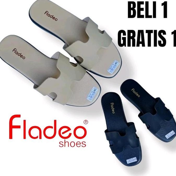 Tersedia Sandal Wanita Fladeo Hak Datar Grade Ori Empuk dan Nyaman Sendal Cewek