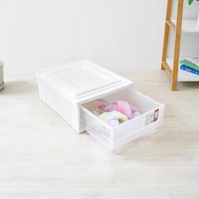 

Terlaris Azko Iris Laci Penyimpanan - Putih Frosted Laci Serbaguna Penyimpanan Indoor Multifunctional Drawer Storage Furniture Rumah - 40X50X18Cm