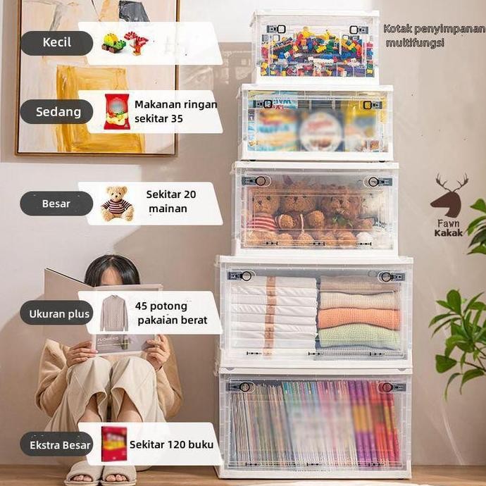 

Terlaris Dapat Dilipat Storage Box Kapasitas Ekstra Besar Kontainer Box Mainan Box Kotak Penyimpanan Serbaguna Pakaian Box Penyimpanan Multi-Spesifikasi Kotak Plastik