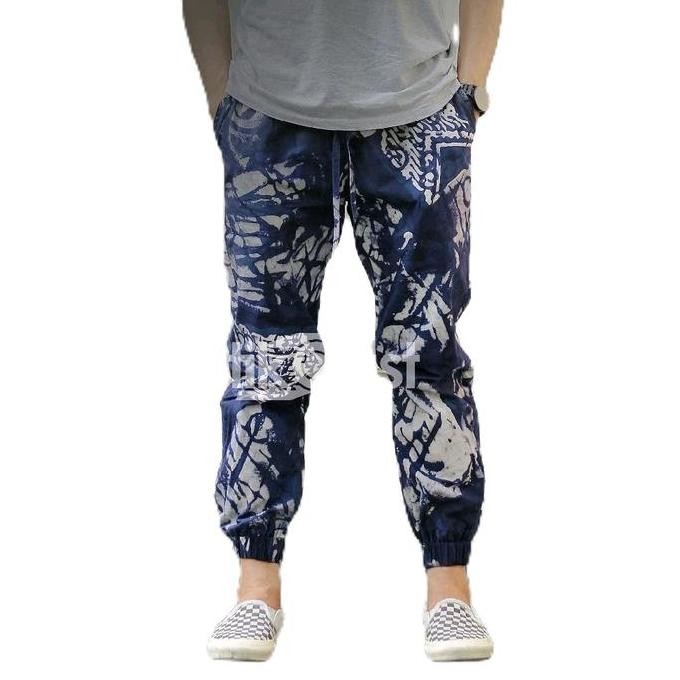 Tersedia CELANA JOGER BATIK ABSTRAK KEKINIAN KODE BJ 05 Pria Panjang Motif Katun Dewasa Cewek Cowok