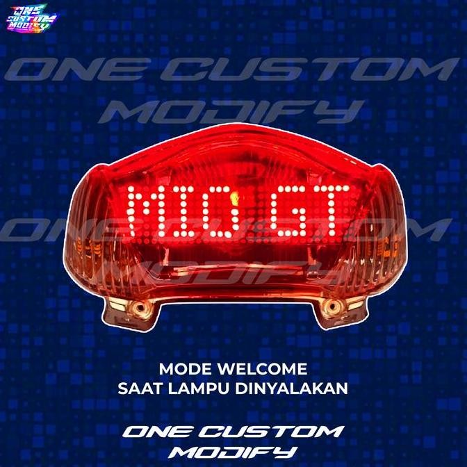Stoplamp Running Text Animasi Mio J-GT Lampu LED Rem Belakang Modifikasi Variasi Motor