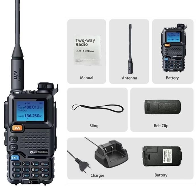 Sale Ht Airband Motorola X6 Walkie Talkie Moto X 6 Multiband Uhf Vhf Am Fm