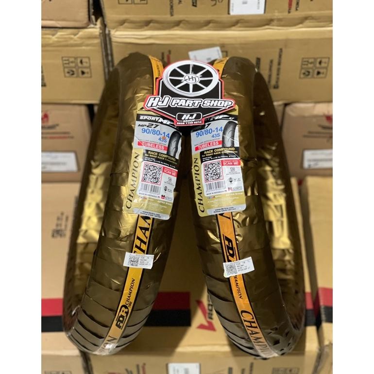Promoo Mei BAN FDR SPORT MP 27 90/80-14 MP27 RACING TIRE SOFT COMPOUND TUBELESS FDR MP27 90/80-14 Tu